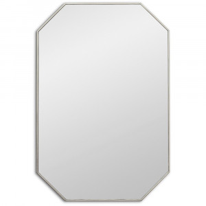 Восьмиугольное зеркало в серебряной раме Stilig M Silver (Стилиг) Smal 65*97 см